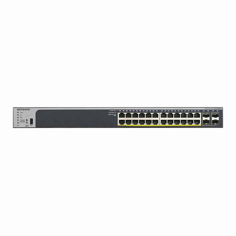 (image for) Netgear GS728TP v2 24 Port Gigabit PoE+ 4x SFP Smart Managed Layer 3 Switch 264W